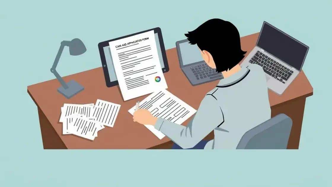 Application process for cash aid