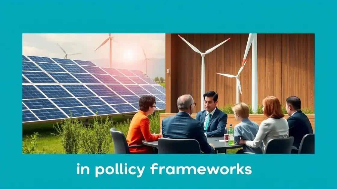 The role of renewable energy in policy frameworks