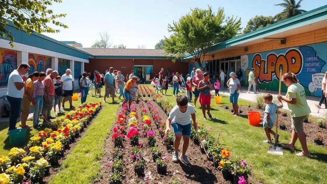 Community involvement in school beautification