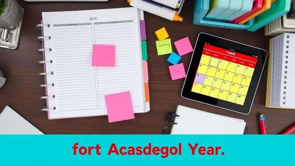 Staying organized throughout the academic year