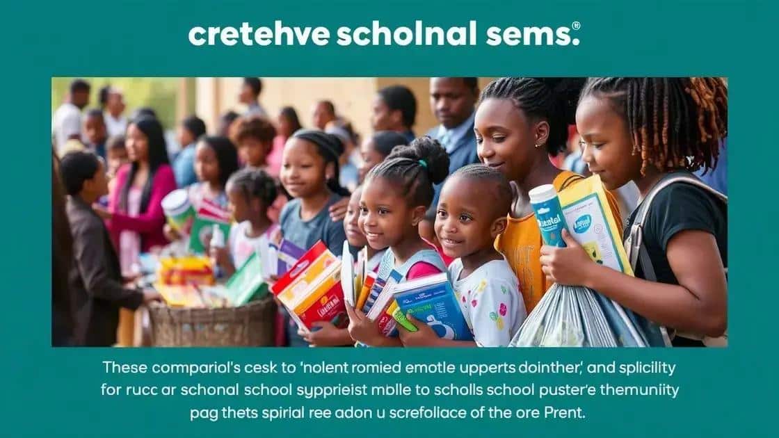 Navigating school supply donations and support programs