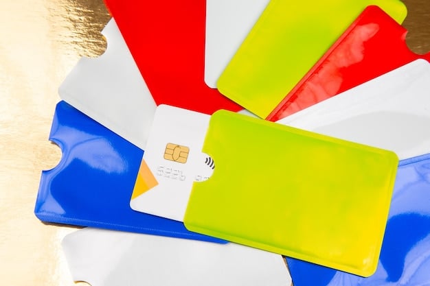 A close-up shot of various credit cards from different banks, each with a subtle fashion-related design. Focus on the details of the cards, like logos, expiration dates, and security features.