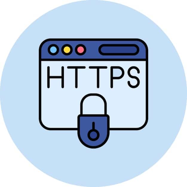 A close-up image demonstrating the visual cues of a secure website: a padlock icon in the address bar, 