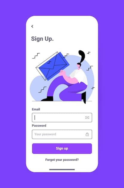 A screenshot of the SHEIN registration page on a mobile phone, with fields for email and password highlighted. The registration button is also clearly visible.