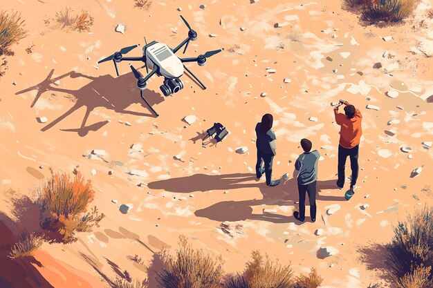 A side-by-side comparison of three popular drone models, highlighting their safety features (obstacle avoidance, geofencing, return-to-home function) with overlaid graphics and annotations.