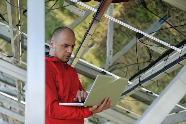 A person working on a laptop powered by a large portable power station with multiple AC outlets, USB ports, and a digital display showing the remaining battery percentage. Several other small gadgets are also plugged into the power station, highlighting its versatility.