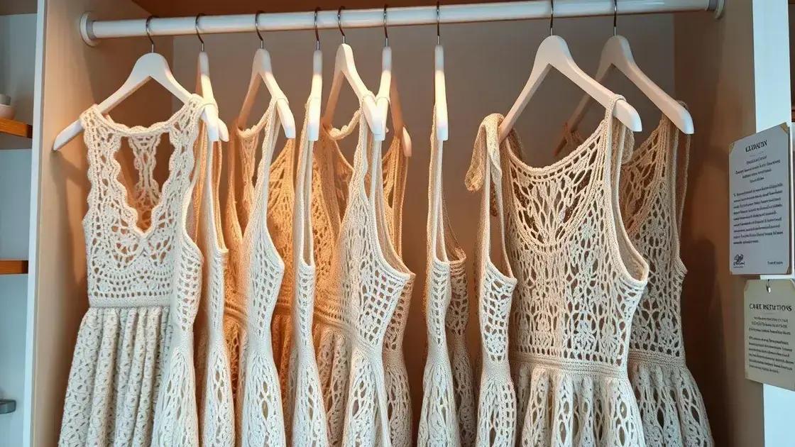 Cuidados e manutenção para manter seus vestidos crochet bonitos