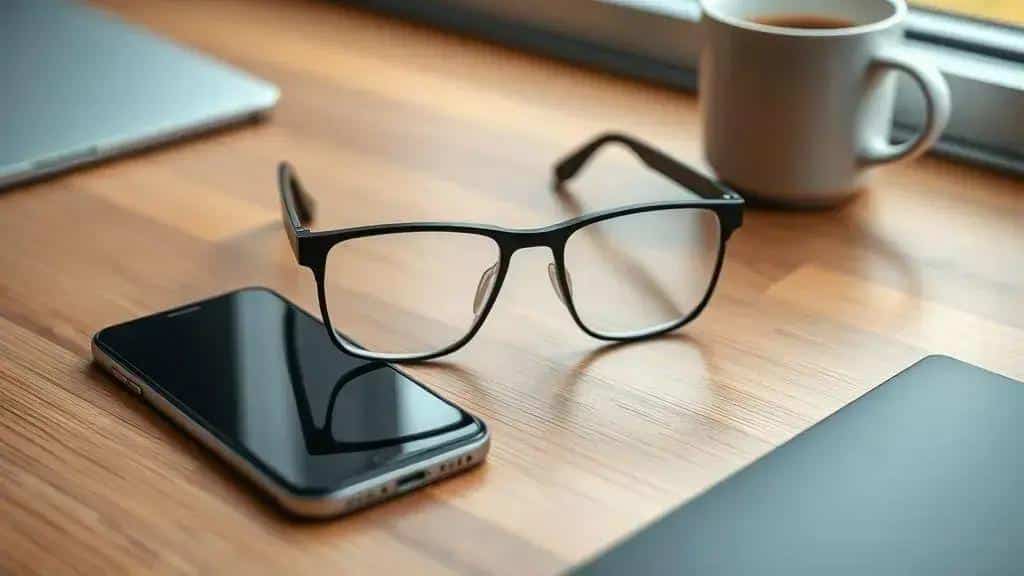 Gafas inteligentes minimalistas que transformam seu dia a dia