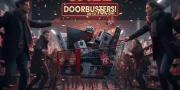 Carro de la compra lleno de productos con descuentos del Black Friday