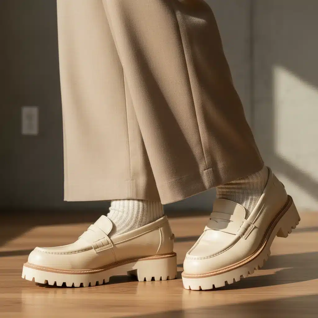Stylish chunky platform loafers for casual elegance