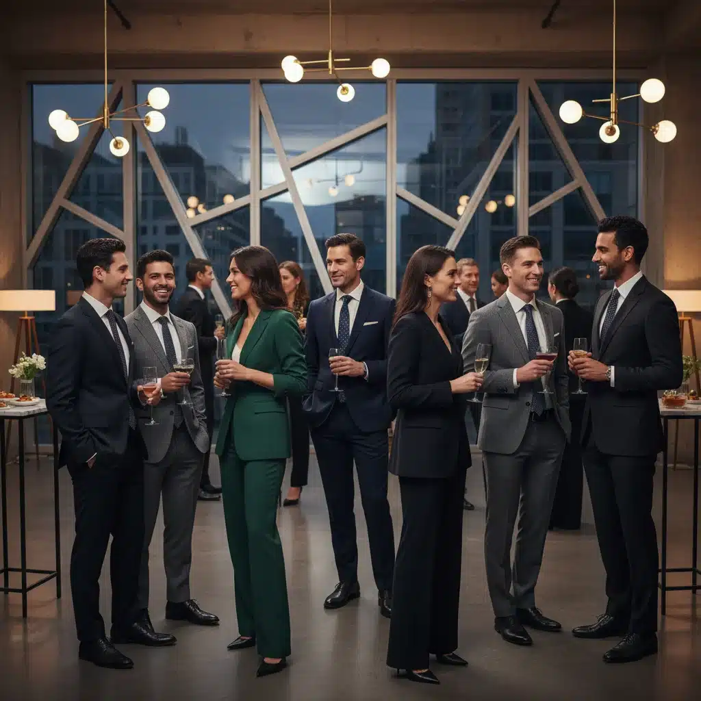 Diverse group wearing modern formal wear at U.S. event