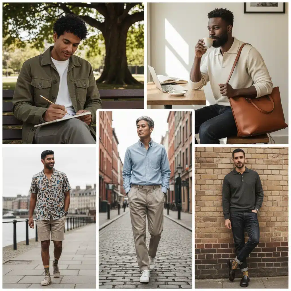 Group of men showcasing diverse underrated fashion items