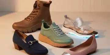 Diverse collection of 2026 footwear styles: sneakers, loafers, sandals, boots, flats