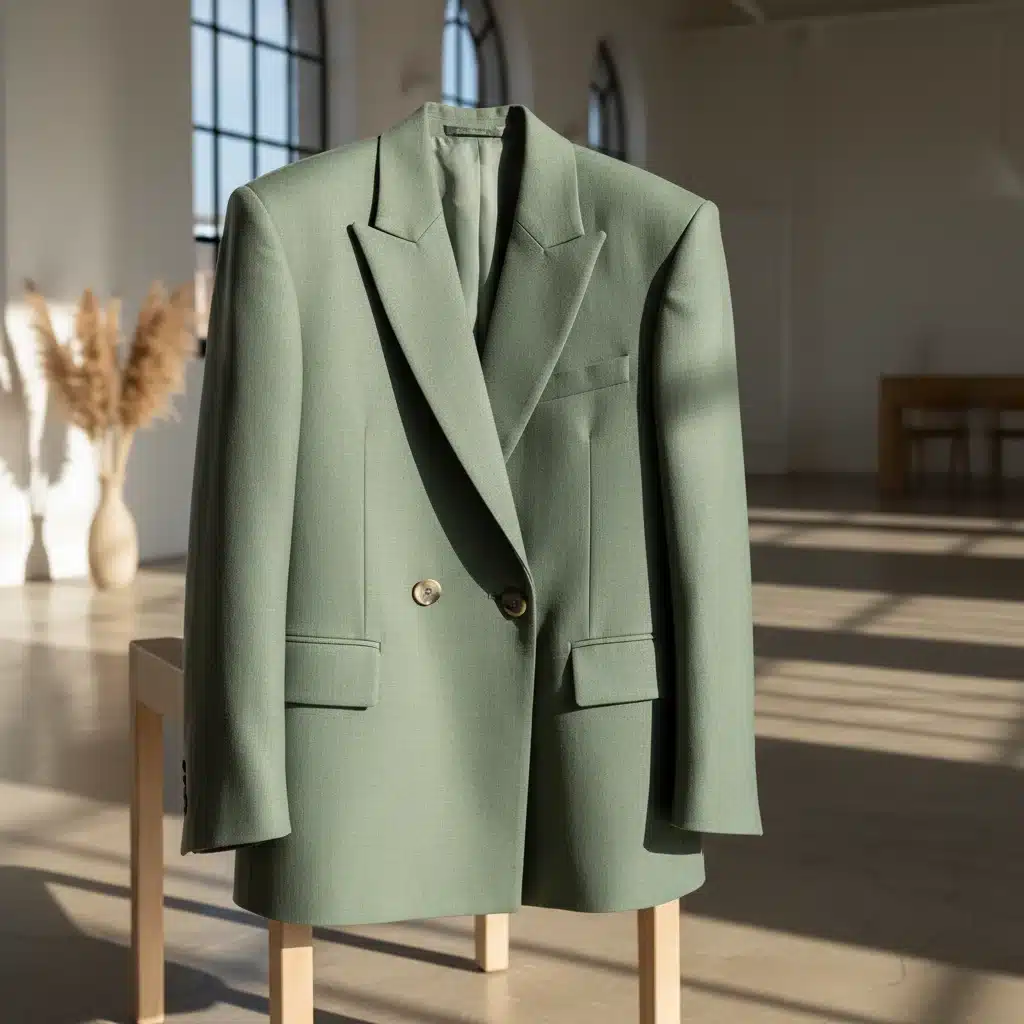 Oversized structured blazer in sustainable fabric for Spring 2026