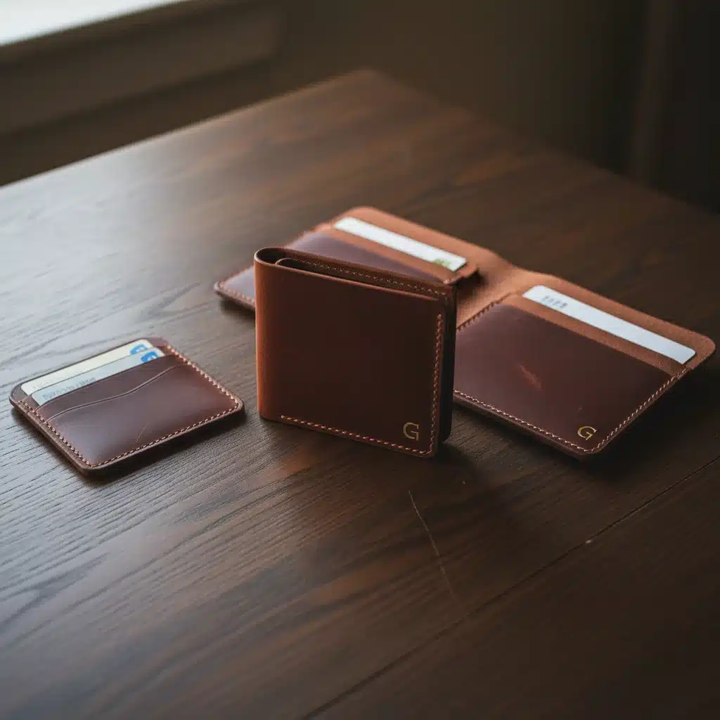 Assortment of premium leather wallets and cardholders for men