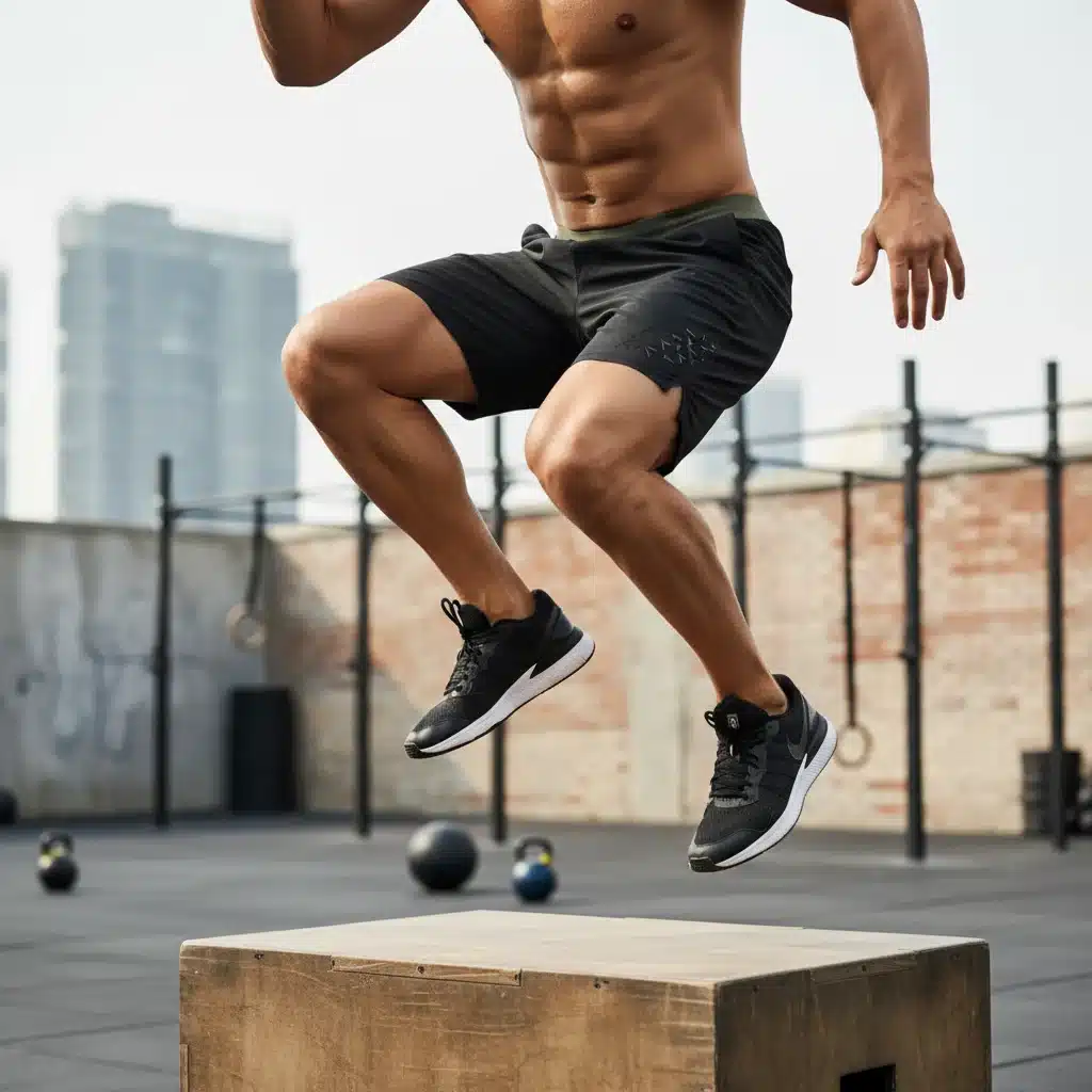 Hombre realizando ejercicio con shorts de entrenamiento versátiles, destacando flexibilidad y diseño.