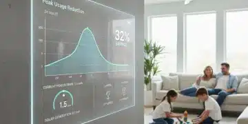 Smart home energy monitoring dashboard showing reduced peak usage during summer