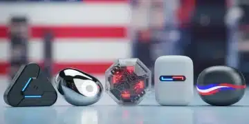 Collection of five cutting-edge wireless earbud cases for 2026, showcasing diverse designs on a modern surface.