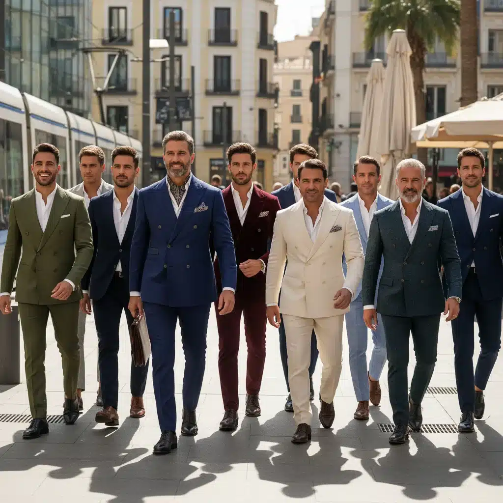 Diverse men in custom tailored suits