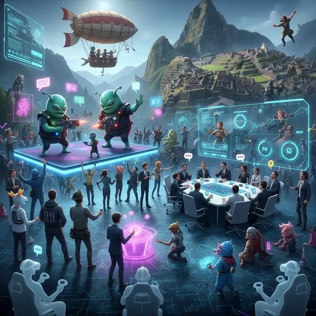 Diverse avatars interacting in social VR environment