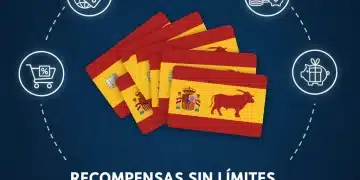 Illustration of multiple loyalty cards with reward icons for Spain 2026