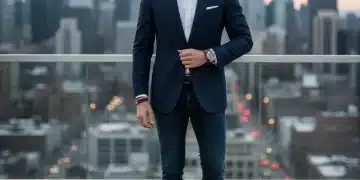Stylish man wearing essential men's accessories for 2026, showcasing modern elegance