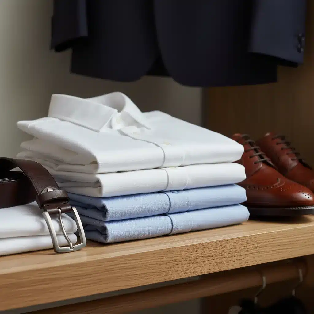 High-quality oxford shirts and leather accessories, essential wardrobe pieces